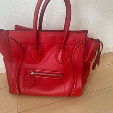 CELINE Luggage Red Nano