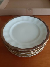  Koenigszelt 7095  Charlotte Germany Konvolut 7 Kuchenteller Goldblattdekor 7095