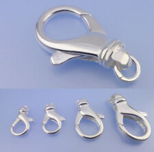 Echt 925 Silber Karabiner Verschluss DELUXE mit Öse 21,5 / 24,5 / 32 / 38,5 mm