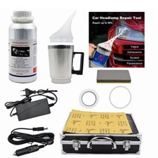 800ml Scheinwerfer Profi KFZ Aufbereitung Set Bedampfen / Reparatur Mit Box DHL