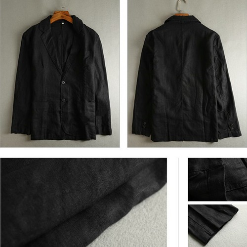 Herren leinen anzugjacke sakko - leinen,