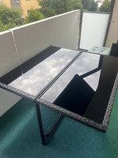 Rattan-Tisch Balkon 110x110x72