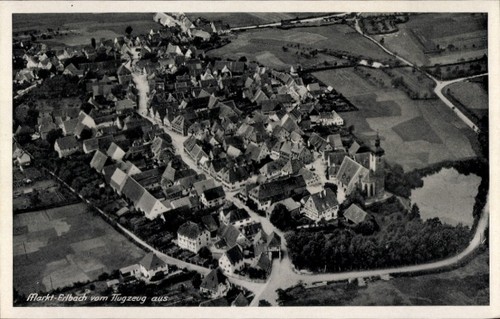 Markt erlbach in - ak,