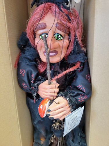 Marionette holz hexe - hexe, prag