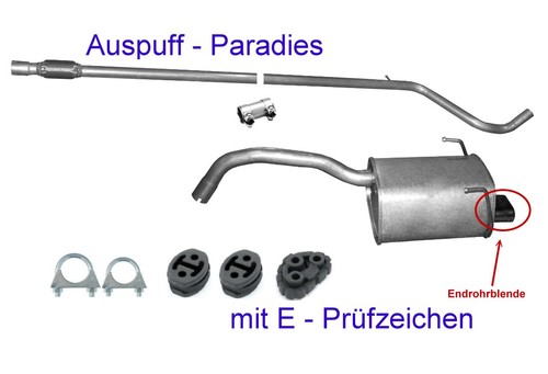 Abgasanlage mit endrohrblende - mit,