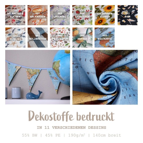 Dekostoffe meterware sommer - dekostoffe,