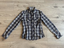 Street One Bluse Kariert Grau Gr. 36