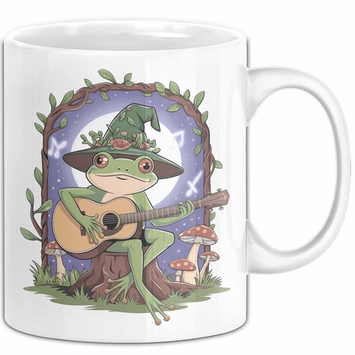 Frosch tier spielt banjo - banjo, tasse