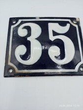 Antike Blechschild Email