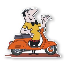 HB MÄNNCHEN VESPA PVC AUFKLEBER (MBPVC083)