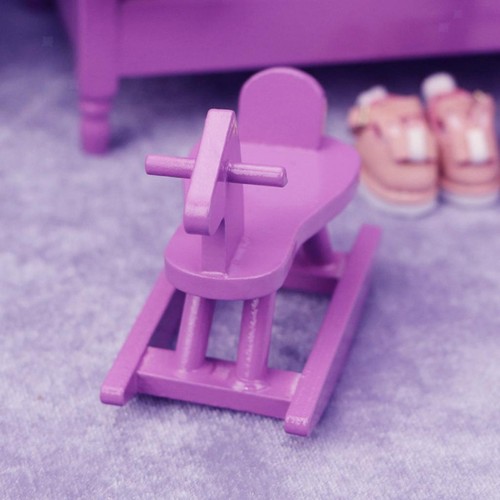 Puppe haus lila schaukel - 1/12,