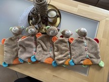 💕 Schmusetuch Kuscheltuch Topolino Bär Braun bunt Beissecke 💕5 Stück als SET