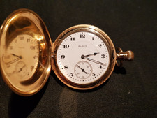 Antike Taschenuhr Elgin, Gold 18K Gesamtgewicht 83,8g 17 Jewels