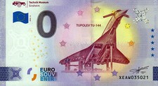 Null Euro Schein - 0 Euro - Technik Museum Sinsheim - Tupolev TU-144 2024-8