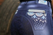 Reithose Jeans Salina Blau