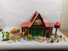 Playmobil 3716 Vintage Bauernhof Scheune mit Kühen, Schweinen, Hühnern und Zubehör 