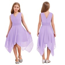 Kinder Prinzessin Chiffon Kleider Festlich Blumenmädchenkleid Festzug Partykleid
