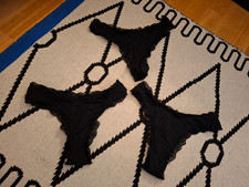 NEU 3x H&M String-Tangas 32/34/XS spitze dessous clean slips hipster zar