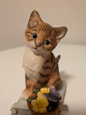 Katze aus Gießharz Country