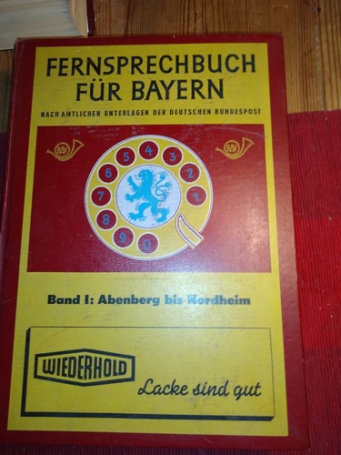 Bayrisches fernsprechbuch 1969 - bayrisches,