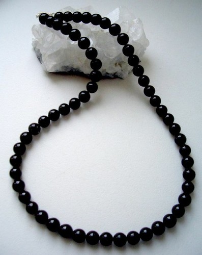 Turmalin kette schwarz - 8, mm