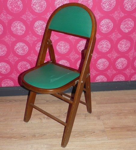 Vintage klappstuhl holz - 1,