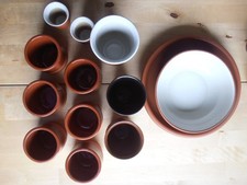 Larp Mittelalter Geschirr Ton Konvolut Teller Becher Schale 13 Teile Ambiente