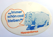 Werbe-Aufkleber Hippopotamus