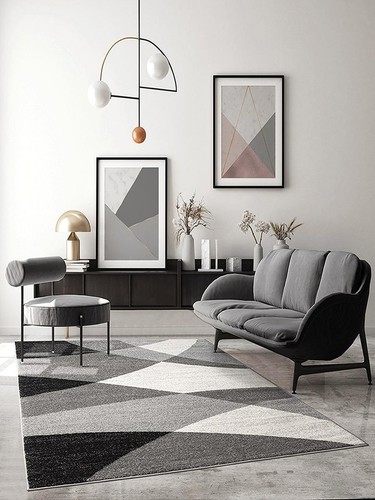 Kurzflor teppich geometrisch - kurzflor,