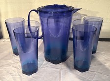 Tupperware Longdrink Set Eleganzia blau/grün Ausstellungsstücke Selten