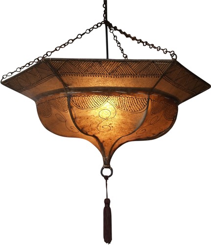 Henna leder deckenlampe - leder,