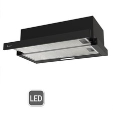 Dunstabzugshaube 60cm Schwarz Einbauhaube Unterbauhaube Edelstahl Abluft Umluft