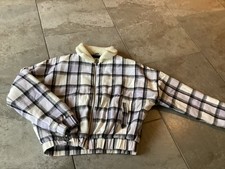 Karl Kani Jacke Winter Kariert Gr. XS Lila Schwarz Beige