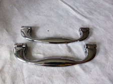 2 verchromte klappbare Türgriffe - ergonomisch geformt, für Oldtimer    (B)