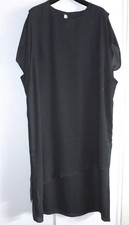 Damenkleid neu, ungetragen, dunkelgrau, raffinierter Schnitt Gr. 52, 130 cm lang