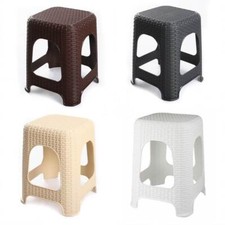 Hocker Stuhl Rattan Optik Sitz