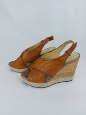 GEOX Donna Janira C Damen Sandalen Keilabsatz Sommer Gr.37,5 Braun