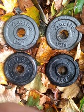 Gusseisen Hantelscheiben 4 Stück a 2× 1kg Und 2× 1,25kg.