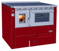 Küchenherd wasserführend SENKO C-35 Rechts/Links Bordo 35 kW Zentralheizung 