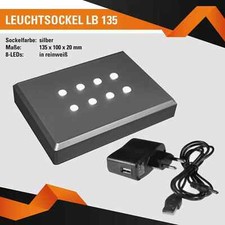 LED Leuchtsockel Silber 8