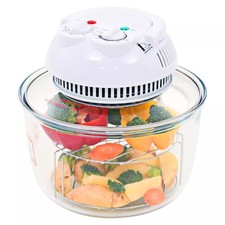 Halogenofen Heissluftofen 800W 10L Weiß Backofen Halogenove mit Erweiterungsring