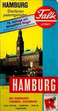Falk Stadtplan Hamburg 76. Aufl. von 1990