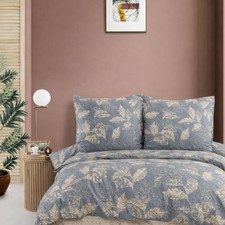 Bettwäsche Set Graublau mit