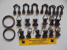 Konvolut alte Gardinenhaken Clips mit zwei Ringen