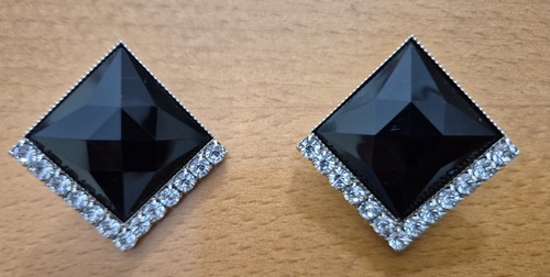 Ohrstecker schwarzer großer