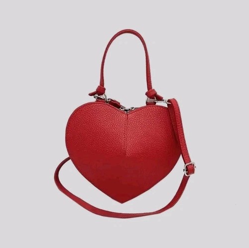 Herz tasche echtleder rot made - tasche,