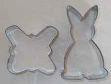 Metall Ausstecher Hase + Schmetterling 9 + 7 cm Ausstechform Ostern Frühling