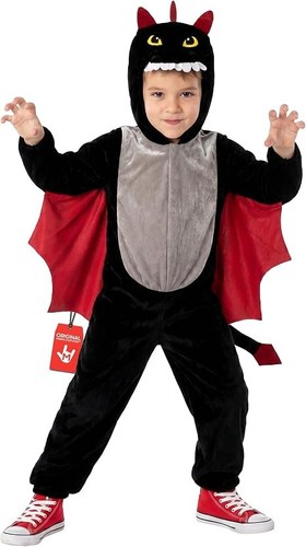 Schwarz drachen kostüm kinder - schwarz,