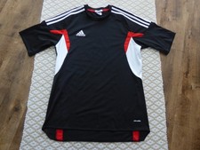 Adidas T-Shirt, Gr. M in schwarz/weiß, climalite