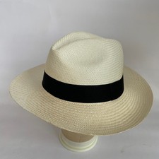 Seconds - Panamahut Handmade In Ecuador. Fedora Style. Weiß. Größe 59cm.
